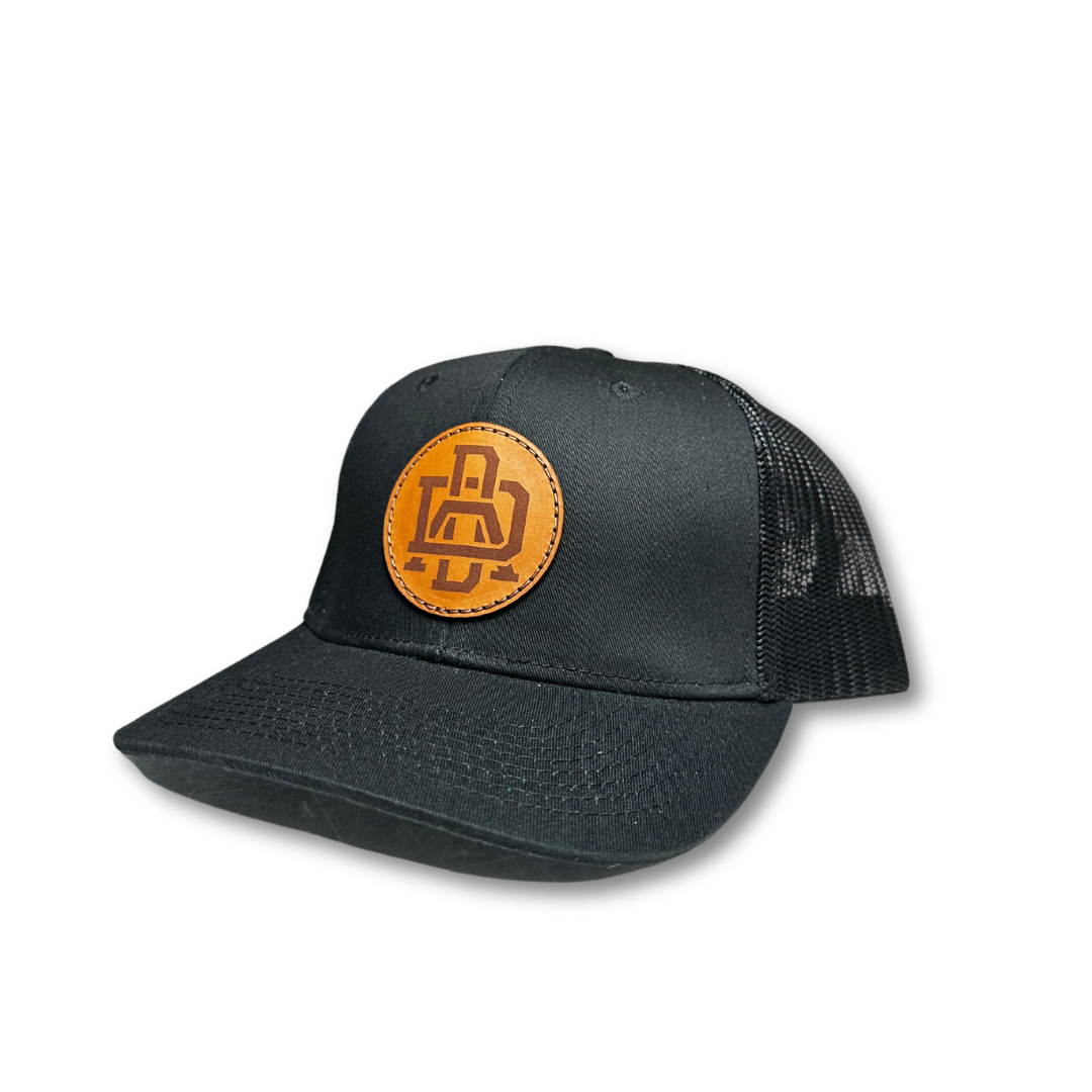 Dad Monogram Leather Patch Hat