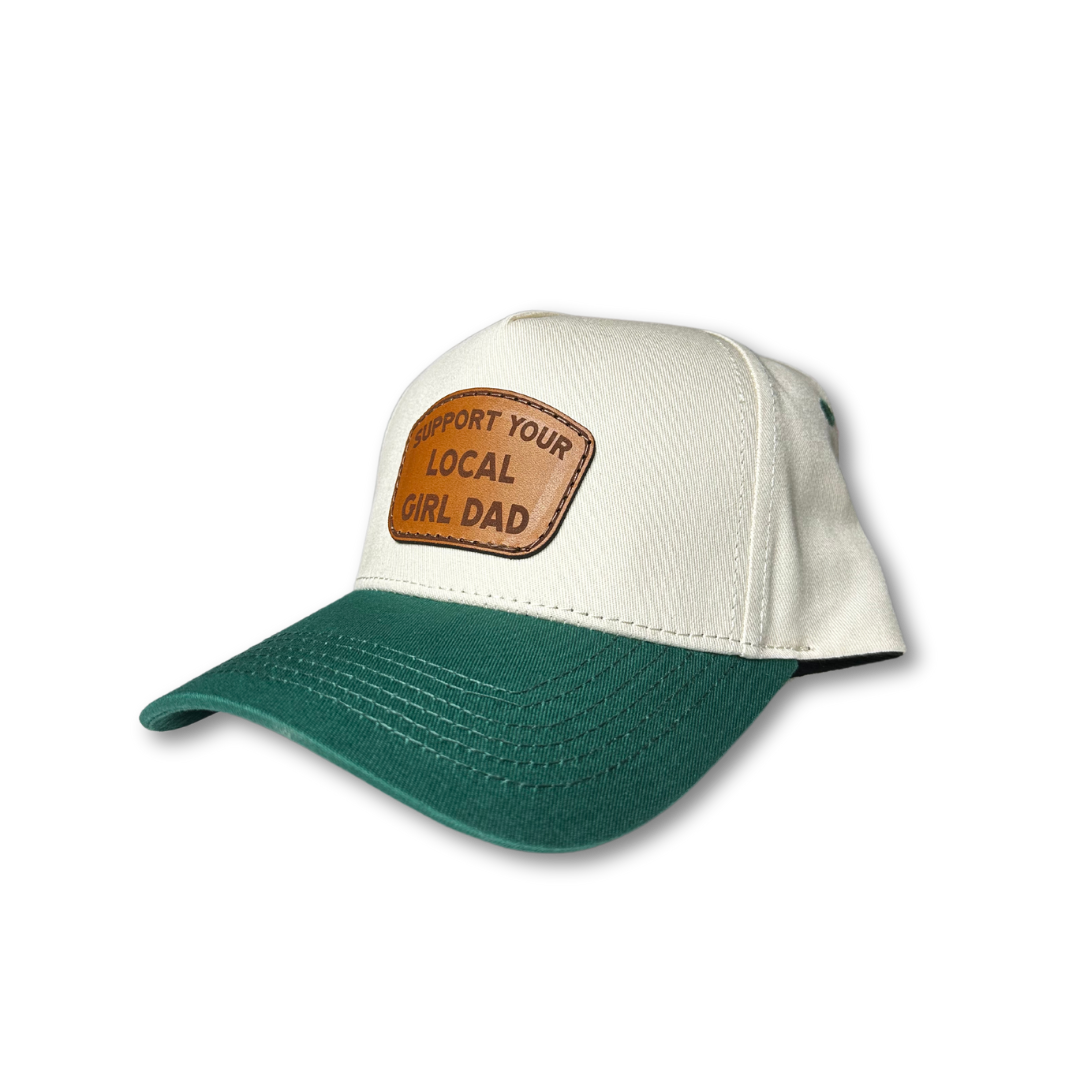 Support Your Local Girl Dad Leather Patch (A-Frame) Snapback