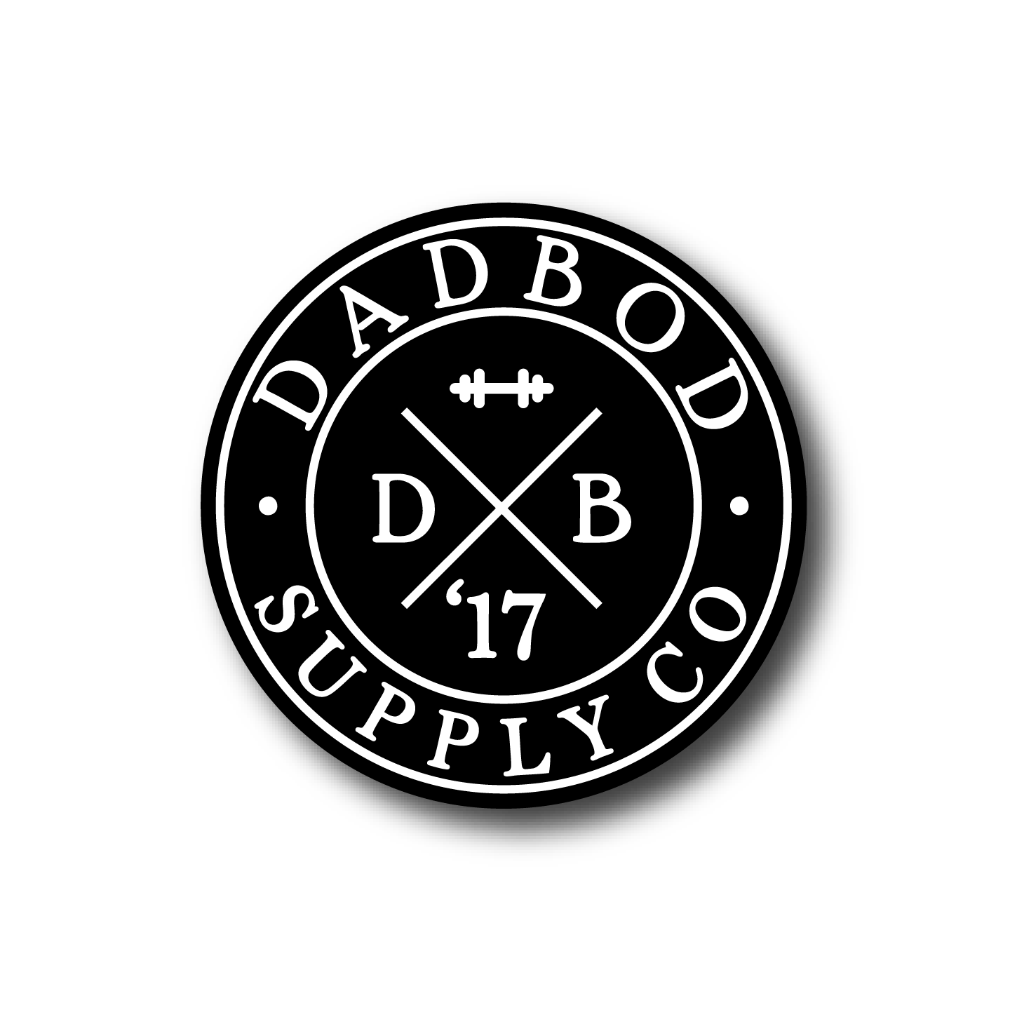 DadBod Logo Sticker (Black/White)