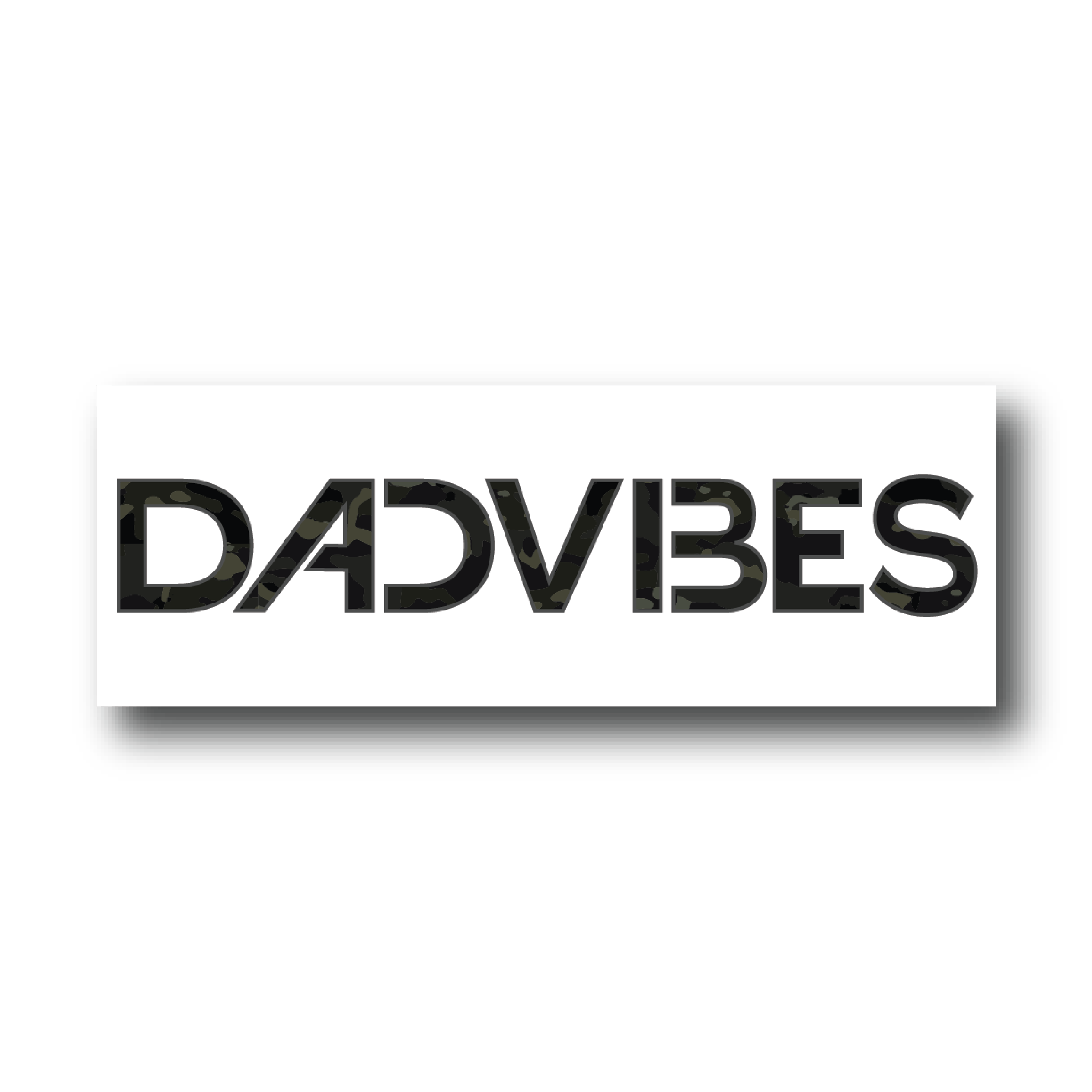 DadVibes Sticker (White/Camo)