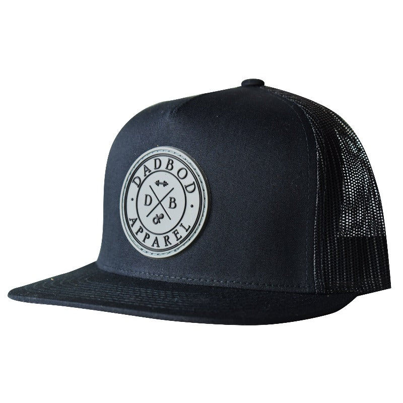 Black Logo Trucker Hat (3D Logo)