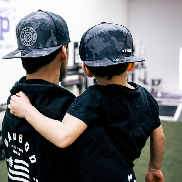 Snapback Hats Matching Baby And Dad Hats Premium Black Camo Active