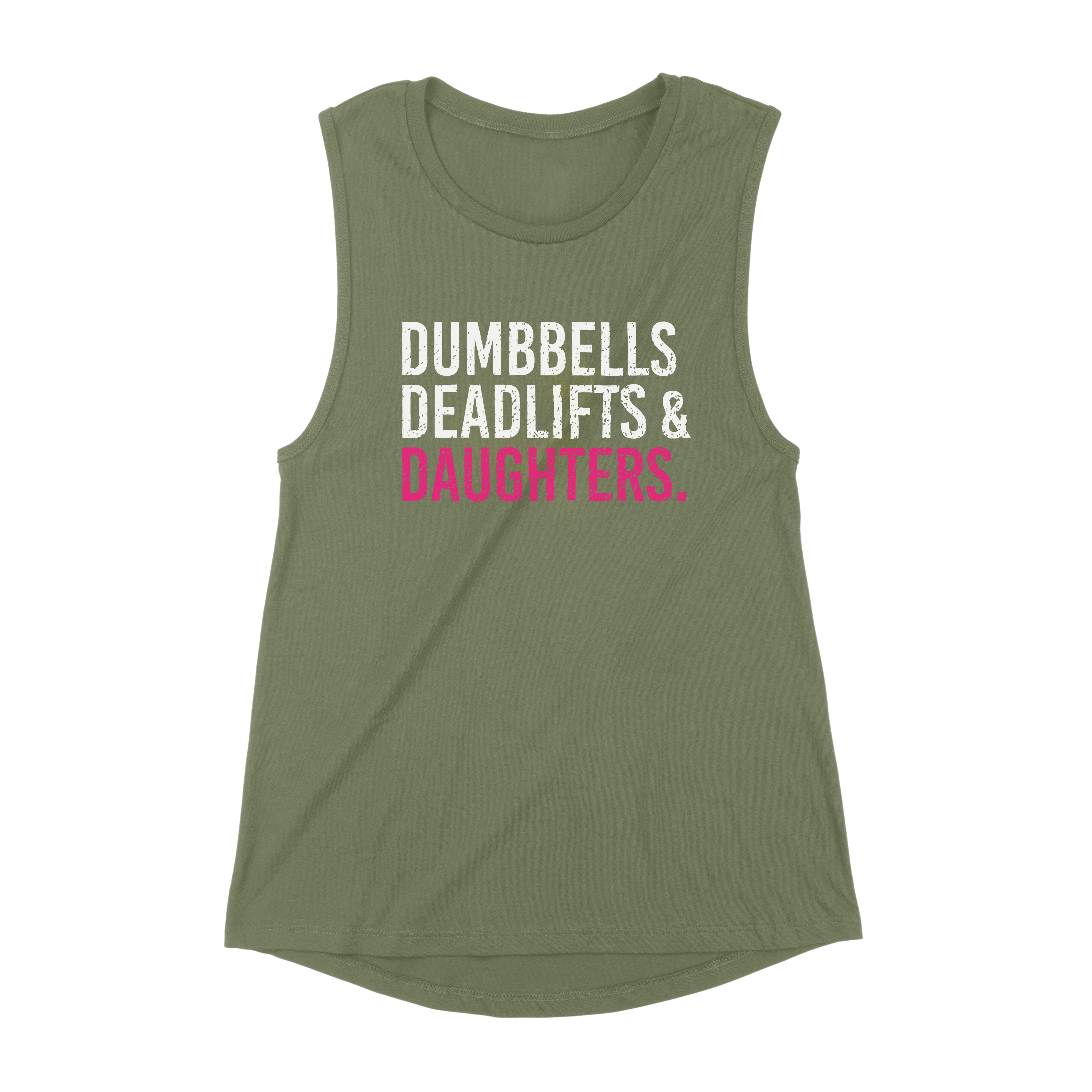 Dumbbells Deadlifts & Daughters Tank (Girl Mom)