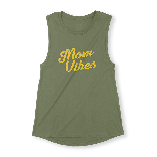 Mom Vibes Military Green Tank