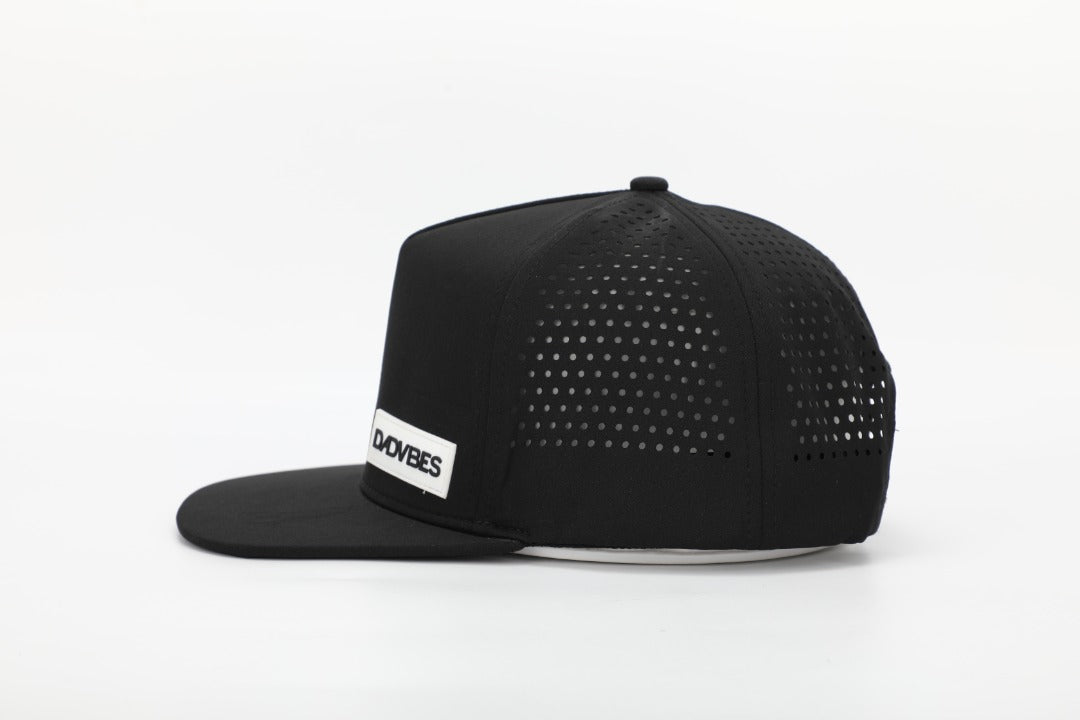 Premium Active 5-Panel DadVibe Hat (Black)