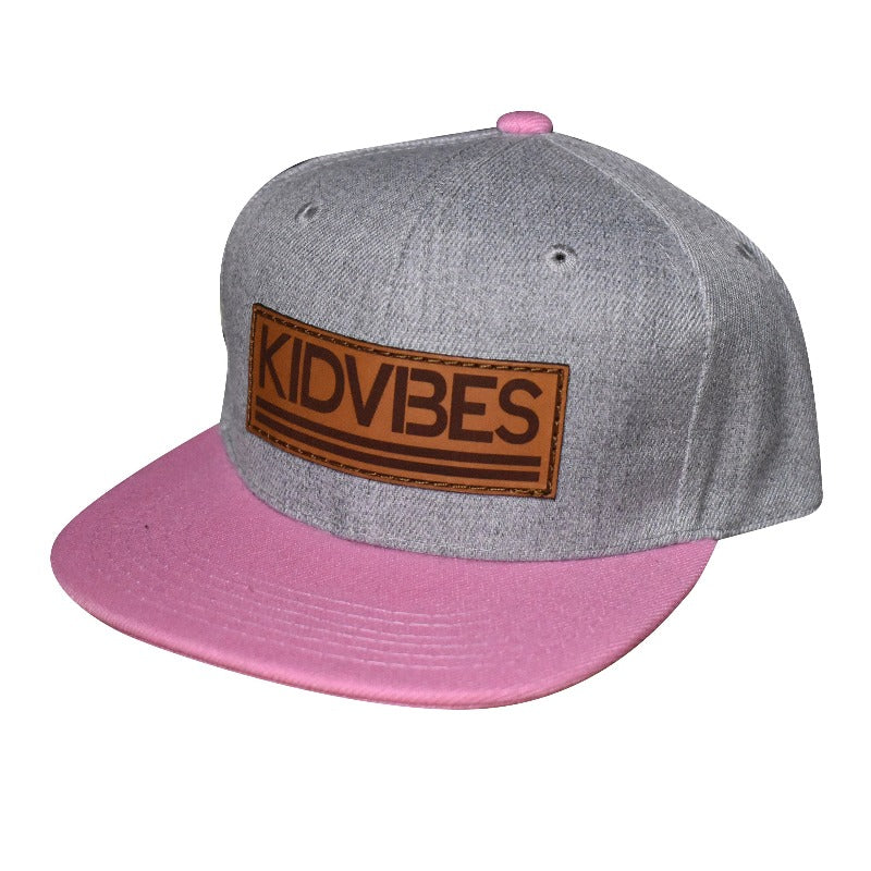 KIDVIBES KIDS SnapBack (Heather Grey/Pink bill)