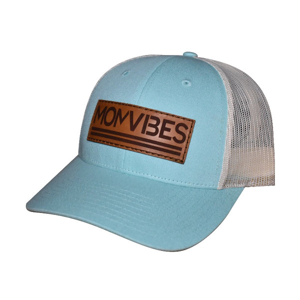 MomVibes - Curved Bill Trucker Snapback (Mint/Cream)