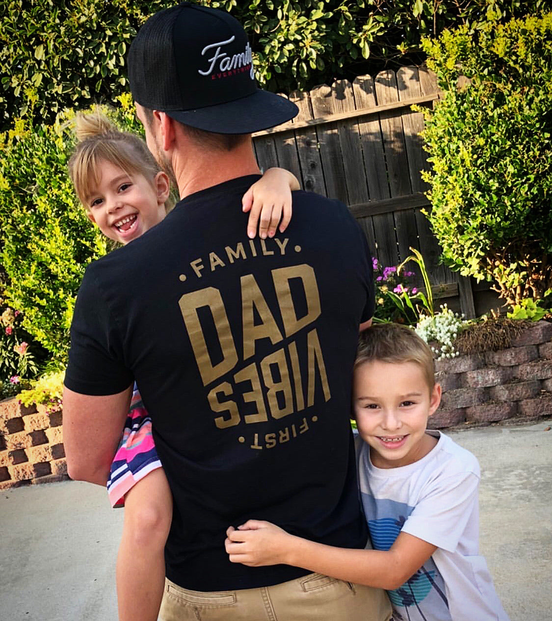 Black/Gold DadVibes Logo Shirt