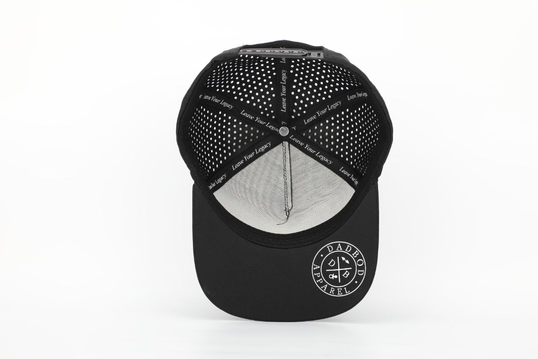 Premium Active 5-Panel DadVibe Hat (Black)