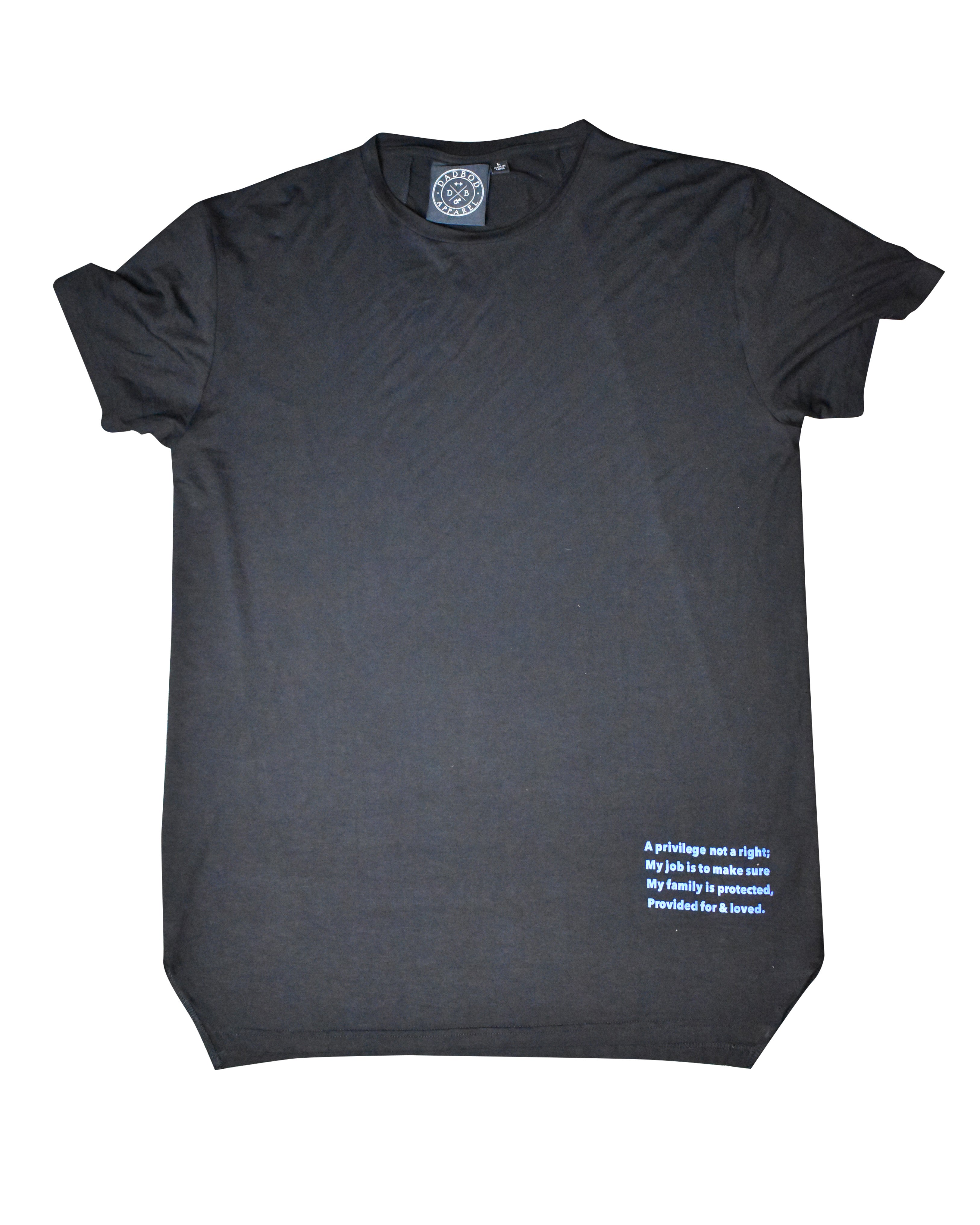 'The Code' Premium Drop Tail Shirt (Black)