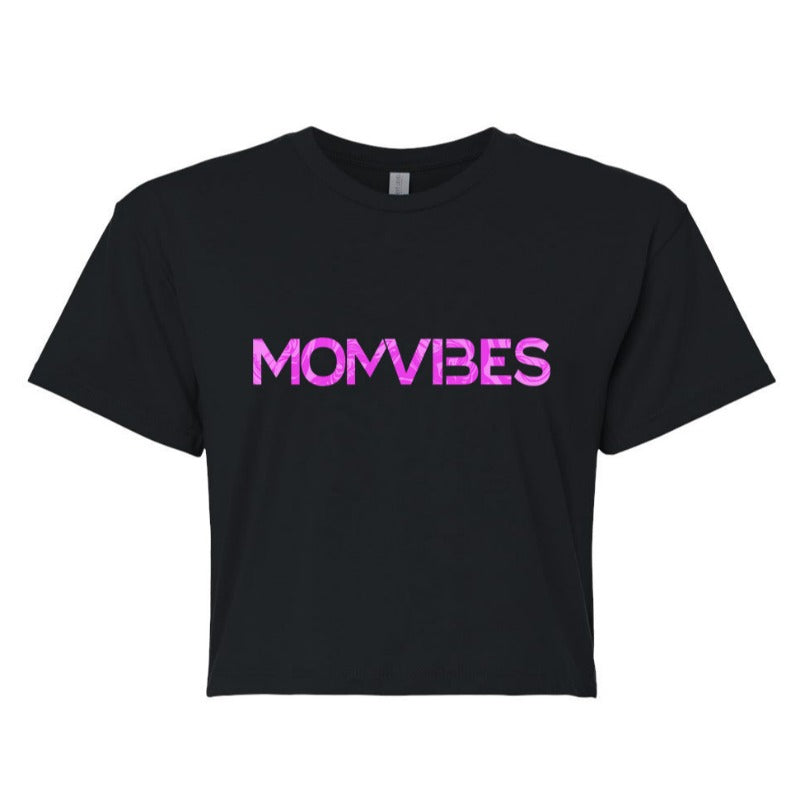 Pink Swirl MomVibe CROP Shirt