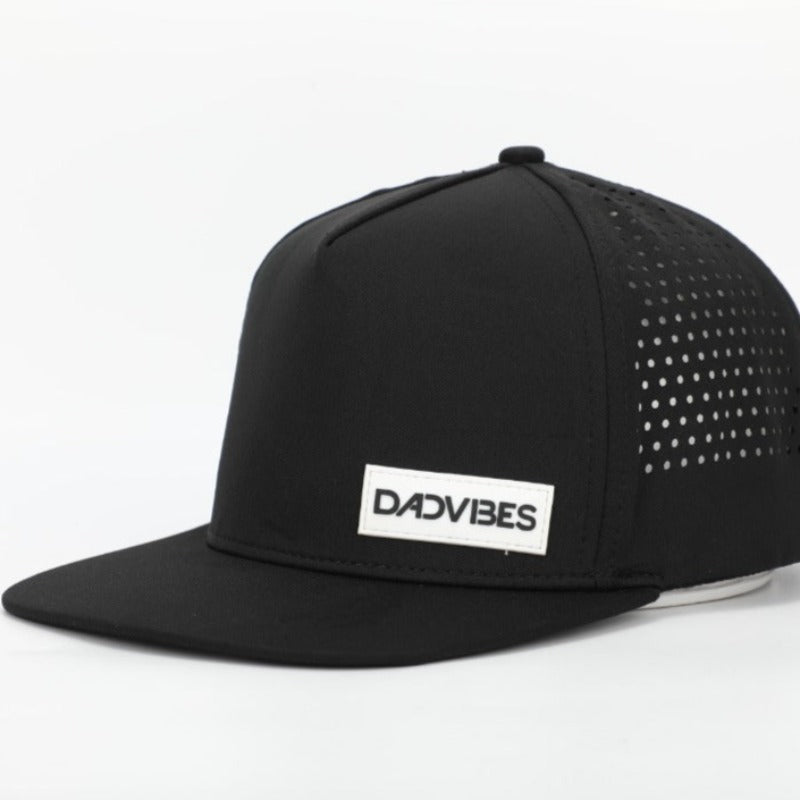 Premium Active 5-Panel DadVibe Hat (Black)