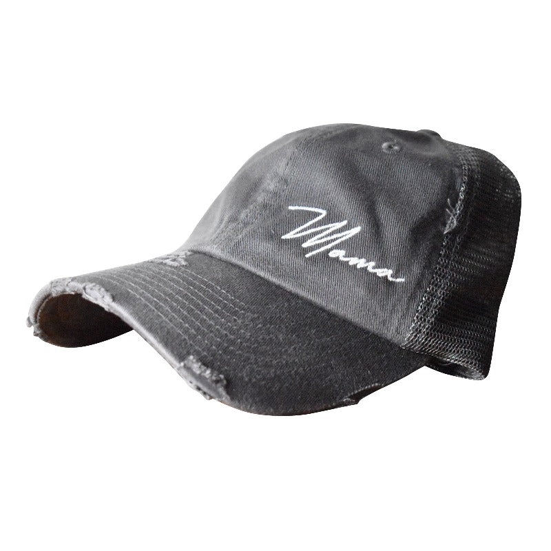Vintage Charcoal Trucker Mama Hat